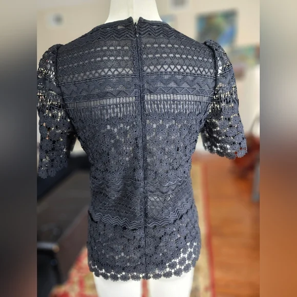 Express Lace Boho Top Small - Picture 3 of 5